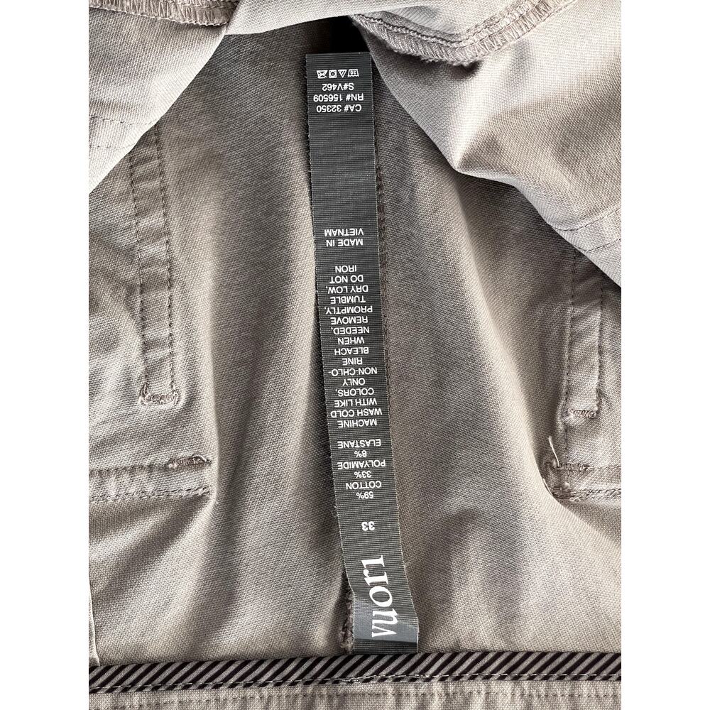 Vuori Sz 33 Barren Classic Fit Pant Gray Cotton Pockets Stretch Utility Casual - Picture 10 of 13